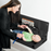 FOUNDATIONS® 100-EH-BP-02 Surface-Mounted, Horizontal-Folding BLACK Baby Changing Station with EZ Mount Backer Plate