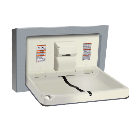 ASI® 9018-9 BABY CHANGING STATION - HORIZONTAL, STAINLESS STEEL, SURFACE MOUNTED