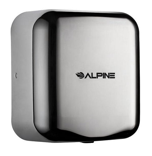 ALPINE 400-10-CHR HEMLOCK Polished "Chrome" Stainless Steel High-Speed Hand Dryer-Our Hand Dryer Manufacturers-Alpine Industries-110/120 Volt-Allied Hand Dryer