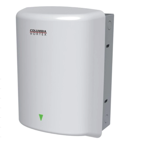 HD-635, COLUMBIA VORTEX (110V/120V) Stamped Steel White Porcelain Recessed High-Speed Hand Dryer-Our Hand Dryer Manufacturers-Columbia-110/120 Volt-Allied Hand Dryer