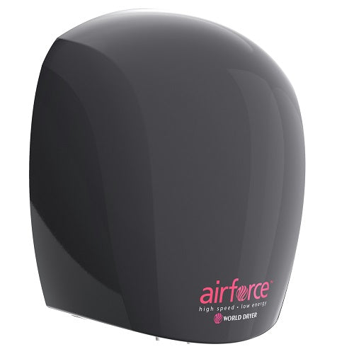 WORLD DRYER® J48-162 Airforce™ Hand Dryer - Black Epoxy on Aluminum (50 Hz ONLY - NOT for use in North America)-Our Hand Dryer Manufacturers-World Dryer-J48-162 AIRFORCE (220/240V - 50 HZ) NOT FOR SALE-Allied Hand Dryer