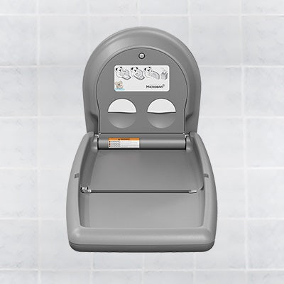 Koala Kare® KB301-01SS - Surface Vertical Grey Baby Changing Station with Stainless Steel Veneer (Newest Generation)