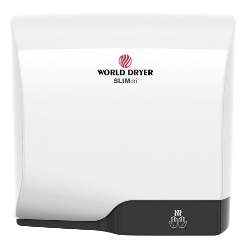 WORLD DRYER® L-974A SLIMdri™ Hand Dryer - White Epoxy on Aluminum Automatic Universal Voltage Surface-Mounted ADA Compliant
