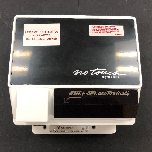 NT126-005, WORLD No Touch (110V/120V) White Automatic Hand Dryer-Our Hand Dryer Manufacturers-World Dryer-110/120 volt hard wired-Allied Hand Dryer