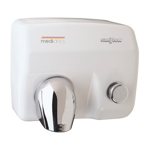 Saniflow® E88-UL PUSH-BUTTON Hand Dryer - Steel Cover with White Enamel Finish-Our Hand Dryer Manufacturers-Saniflow-Allied Hand Dryer