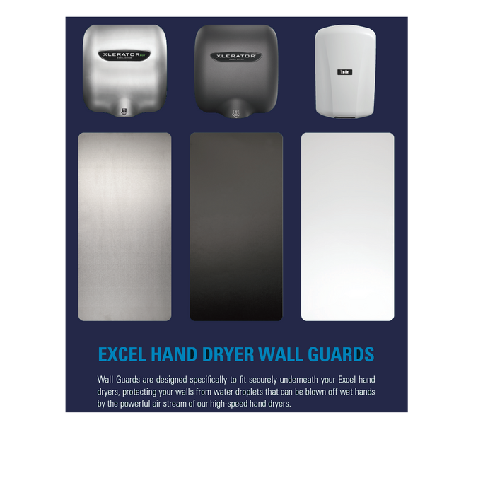 89B, Excel XLERATOR Wall Guard Black (Set of 2)-Our Hand Dryer Manufacturers-Excel-Allied Hand Dryer