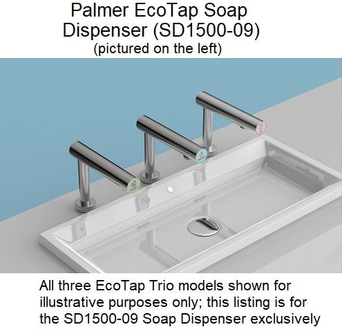 PALMER FIXTURE EcoTap SOAP DISPENSER SD1500-09 Ultra Series - Automatic Deck-Mounted Stainless Steel Soap Dispenser with Thermomixer