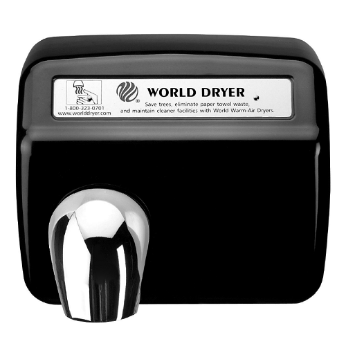 WORLD DRYER® XA5-662 Model XA Series Hand Dryer - WORLD STONE Black (EBONY) Finish Automatic Surface-Mounted
