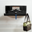 FOUNDATIONS® 100-EH-02 Surface-Mounted, Horizontal-Folding BLACK Baby Changing Station