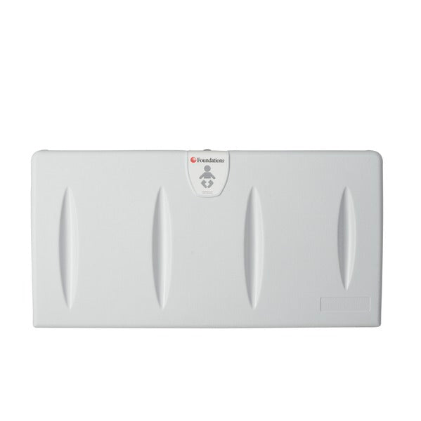 Foundations 100-EH Surface-Mounted, Horizontal-Folding Light Gray Baby Changing Station-Our Baby Changing Stations Manufacturers-Foundations-Allied Hand Dryer