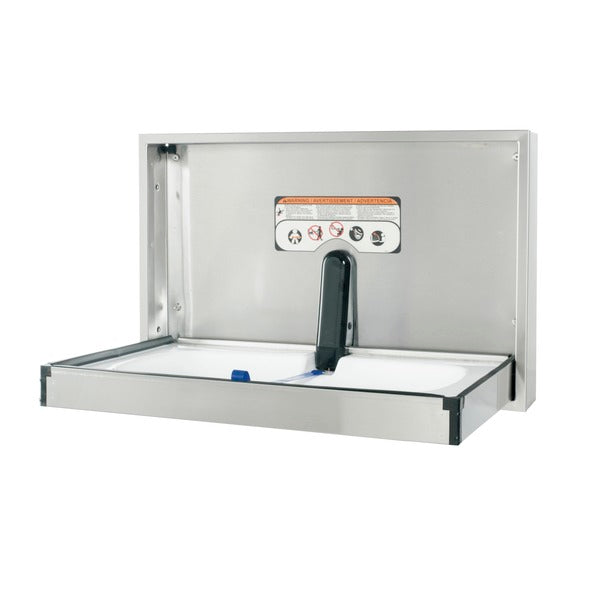 Foundations 100SS-SM Surface-Mounted, Horizontal-Folding Full Stainless Steel Baby Changing Station-Our Baby Changing Stations Manufacturers-Foundations-Allied Hand Dryer