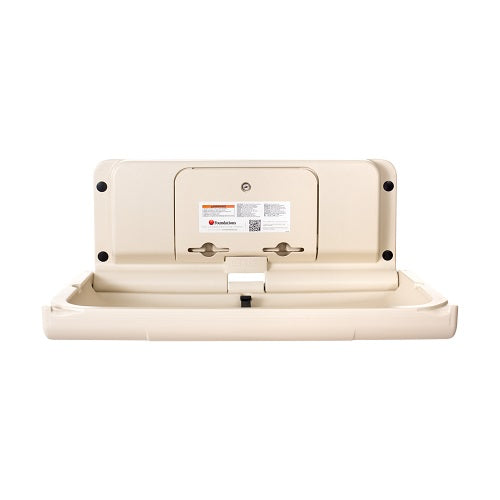 200-EH-08 ULTRA Surface-Mounted, Horizontal-Folding Baby Changing Station (Cream & Stainless) with EZ Mount Backer Plate-Our Baby Changing Stations Manufacturers-Foundations-Allied Hand Dryer