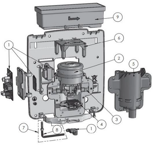 Bradley Part # P15-498 Motor-Hand Dryer Parts-Bradley-Allied Hand Dryer