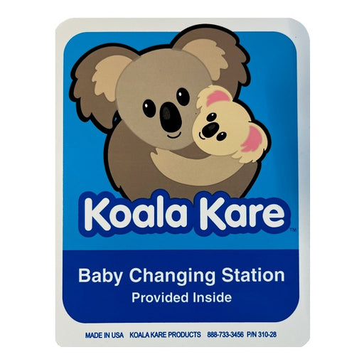 Koala Kare® 310-28 Label - Koala Door Decal (4” x 5¼”) - formerly the 841
