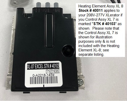 Excel XL-CV (208V-277V) XLerator REPLACEMENT HEATING ELEMENT - Part Ref. XL 8 / Stock# 40011**-Hand Dryer Parts-Excel-Allied Hand Dryer