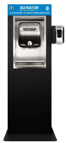 XL-SB-M 110V/120V, MOBILE HYGIENE STATION by Excel Dryer XL-SB Brushed Stainless Steel XLERATOR with HEPA Filter-Our Hand Dryer Manufacturers-Excel-Allied Hand Dryer