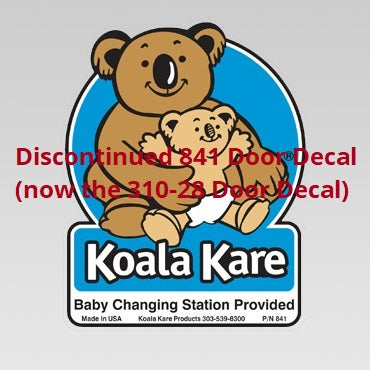 Koala Kare® 310-28 Label - Koala Door Decal (4” x 5¼”) - formerly the 841