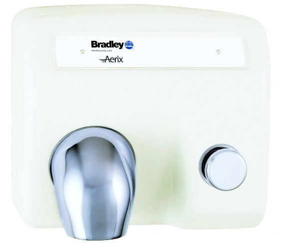 Bradley Aerix Model 2904-28, Cast Iron White, Push Button-Our Hand Dryer Manufacturers-Bradley-Allied Hand Dryer
