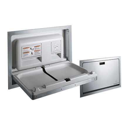 ASI® 9013 BABY CHANGING STATION – HORIZONTAL, STAINLESS STEEL, RECESSED