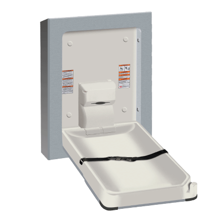 ASI® 9017-9 BABY CHANGING STATION - VERTICAL, STAINLESS STEEL, SURFACE MOUNTED