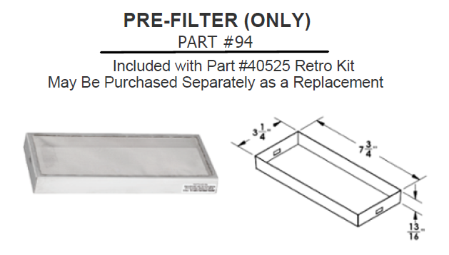 40525, Excel XLERATOR Certified HEPA Filter Retro Fit Kit - PART #40525-Our Hand Dryer Manufacturers-Excel-Allied Hand Dryer