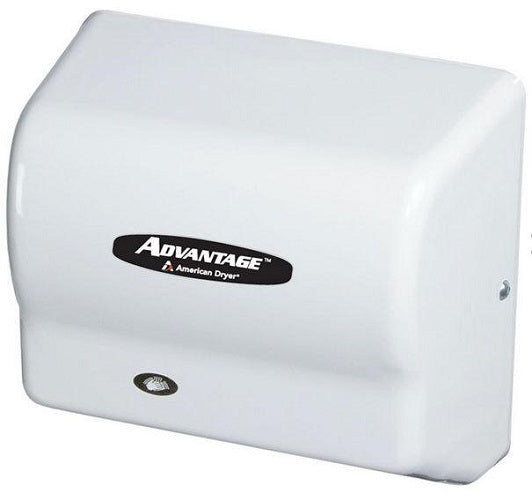 AD90-M, American Dryer Advantage HAND DRYER - Steel White Epoxy - Auto - Universal Voltage-Our Hand Dryer Manufacturers-American Dryer-Hand Dryer (100-240V)-Allied Hand Dryer