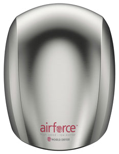 <strong>CLICK HERE FOR PARTS</strong> for the J4-973 AIRFORCE World Dryer Automatic Brushed (Satin) Stainless Steel (208V-240V)-Hand Dryer Parts-World-Allied Hand Dryer