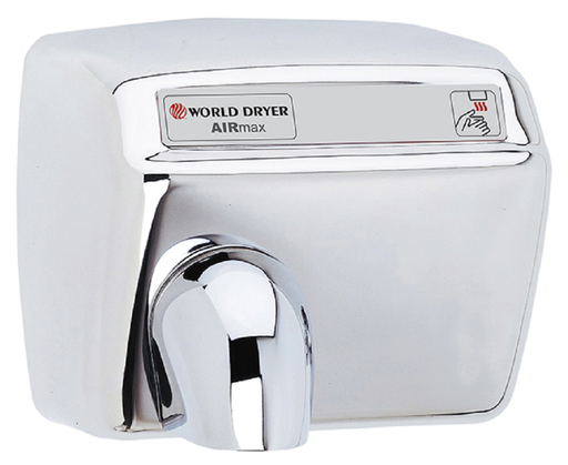 DXM54-972, AirMax World Dryer Automatic, Polished Stainless Steel (208V-240V)-Our Hand Dryer Manufacturers-World Dryer-208-240 volt SS AIRMAX-Allied Hand Dryer