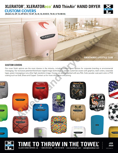 XL-SI-ECO, XLERATOReco Excel Dryer (No Heat) - Custom Image Covers on Zinc Alloy - Personalize It!-Our Hand Dryer Manufacturers-Excel-110-120 Volt-Allied Hand Dryer