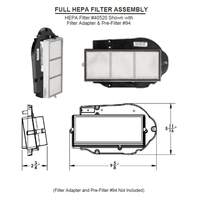 40520, Excel XLERATOR Certified HEPA Filter (Replacement Only) - PART #40520-Our Hand Dryer Manufacturers-Excel-Allied Hand Dryer