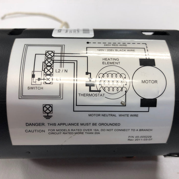 NOVA 0110 / NOVA 5 Push-Button Model (110V/120V) MOTOR (Part# 32-055235K)-Hand Dryer Parts-World Dryer-Allied Hand Dryer