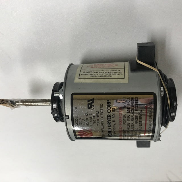WORLD XRA5-Q974 (115V - 20 Amp) MOTOR ASSEMBLY with MOTOR BRUSHES (Part# 210K)-Hand Dryer Parts-World Dryer-Allied Hand Dryer