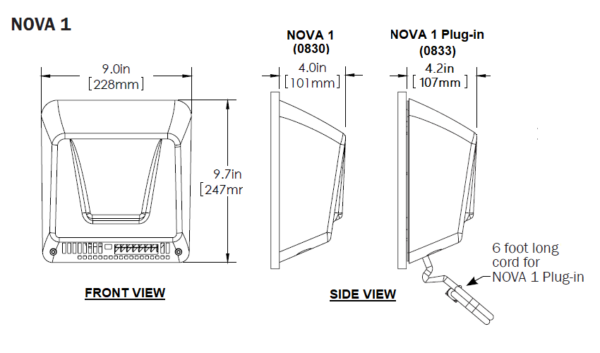 WORLD DRYER® NOVA® 1 Series (0830 and 0833) Hand Dryer - White Epoxy on Aluminum Automatic Surface-Mounted
