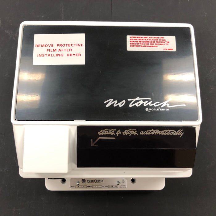 WORLD DRYER® NT246-005 (208V-240V) No Touch™ Hand Dryer - **DISCONTINUED** No Longer Available in HIGH-VOLTAGE - Please see NT126-005 (110V/120V) while supplies last