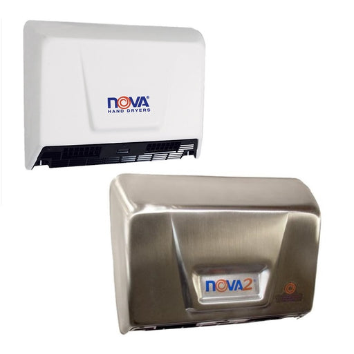WORLD DRYER® NOVA® 2 Series Hand Dryer - Steel Cover Automatic Universal Voltage Dual Blower Surface-Mounted (0930 / 093079)