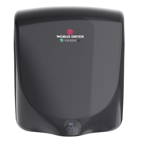 WORLD DRYER® Q-162 VERDEdri™ Hand Dryer - Black Epoxy on Aluminum Automatic Universal Voltage Surface-Mounted ADA Compliant-Our Hand Dryer Manufacturers-World Dryer-Allied Hand Dryer
