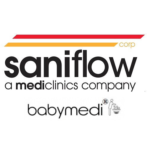 Saniflow® CP0016VCS BabyMedi® Baby Changing Station - Stainless Steel & White Vertical Surface-Mounted-Our Baby Changing Stations Manufacturers-Saniflow-Allied Hand Dryer