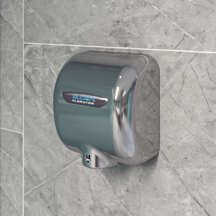 Sloan® XLERATOR® EHD-502-CP Hand Dryer  - Polished Chrome Platting on Zinc Alloy High Speed Automatic Surface-Mounted (208V-277V)