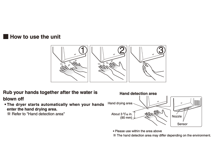 Mitsubishi® Jet Towel™ SMART Hand Dryer (White) JT-S1AP-W-NA Surface-Mounted Hand Dryer