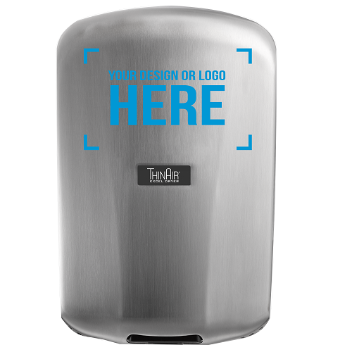 TA-SB-SI, THINAIR Hand Dryer by Excel Dryer - Custom Image Covers on Brushed Stainless Steel - Personalize It!-Our Hand Dryer Manufacturers-Excel-110-120 Volt-Allied Hand Dryer