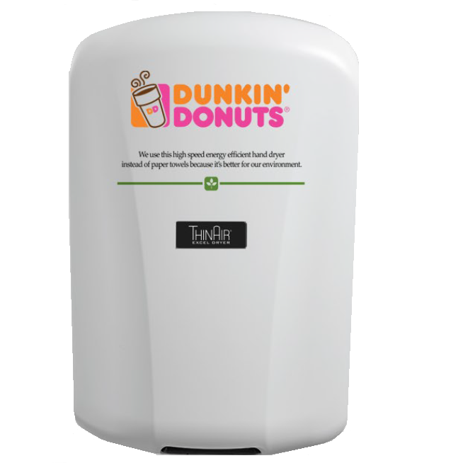Excel Dryer ThinAir® TA-SI (Special Image) Hand Dryer - CUSTOM GRAPHICS on Zinc Alloy Surface Mounted ADA-Compliant High Speed Automatic