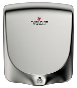 <strong>CLICK HERE FOR PARTS</strong> for the Q-973 VERDEdri World Dryer Automatic Brushed Stainless Steel-Hand Dryer Parts-World-Allied Hand Dryer