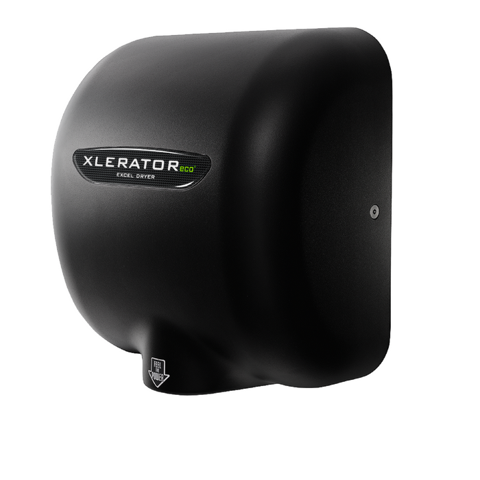 XL-BLH-ECO (XL-SPH-ECO), XLERATOReco with HEPA FILTER Excel Dryer (No Heat) in Matte Black Epoxy on Zinc Alloy-Our Hand Dryer Manufacturers-Excel-XL-BLH-ECO (XL-SPH-ECO), 110-120 Volt-Allied Hand Dryer