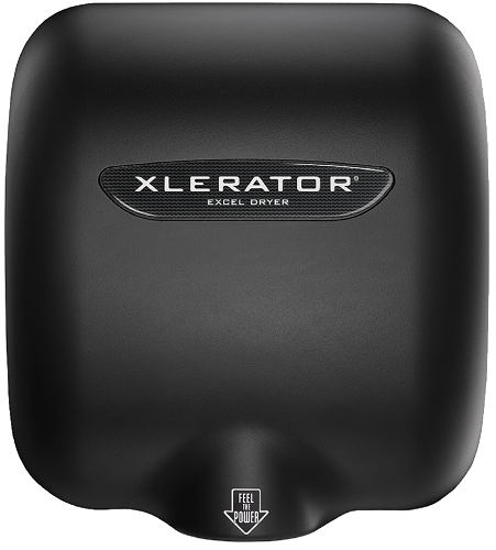 XL-BLH (XL-SPH), XLERATOR Excel Dryer with HEPA FILTER , XL-SPH in Matte Black Epoxy on Zinc Alloy-Our Hand Dryer Manufacturers-Excel-XL-BLH (XL-SPH), 110-120 Volt-Allied Hand Dryer