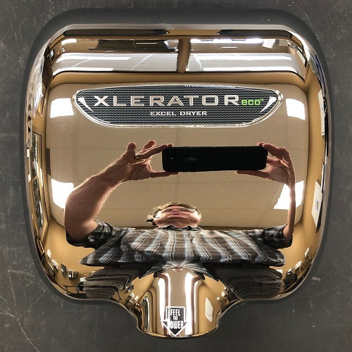 Excel XL-C-ECO XLERATOReco REPLACEMENT COVER - BRIGHT CHROME on ZINC ALLOY (Part Ref. XL 1 / Stock# 1065)-Hand Dryer Parts-Excel-Allied Hand Dryer
