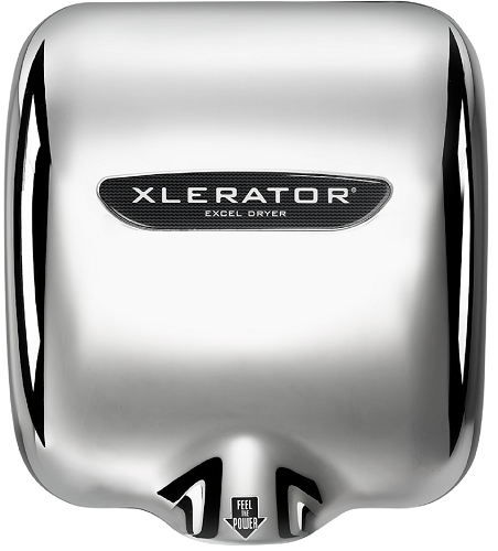 XL-CH, XLERATOR with HEPA FILTER Excel Dryer Polished Chrome Platting on Zinc Alloy-Our Hand Dryer Manufacturers-Excel-XL-CH, 110-120 Volt-Allied Hand Dryer