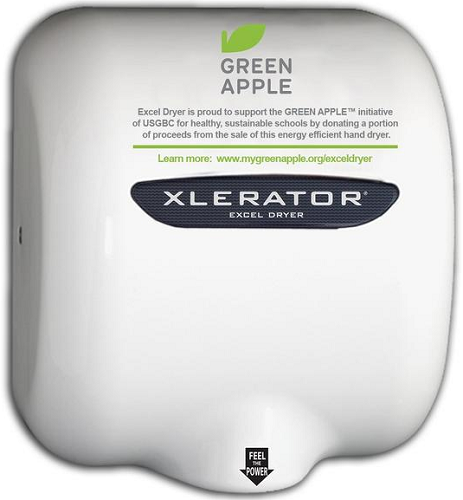 XL-SI GREEN APPLE, XLERATOR Excel Dryer Special Image on Zinc Alloy-Our Hand Dryer Manufacturers-Excel-110-120 Volt-Allied Hand Dryer