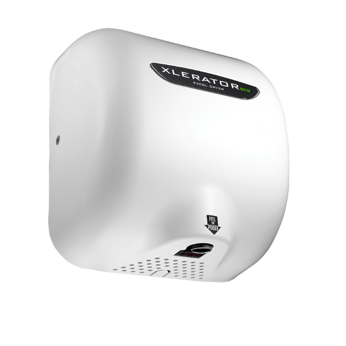 XL-WH-ECO, XLERATOReco with HEPA FILTER Excel Dryer (No Heat) White Epoxy on Zinc Alloy-Our Hand Dryer Manufacturers-Excel-XL-WH-ECO, 110-120 Volt-Allied Hand Dryer