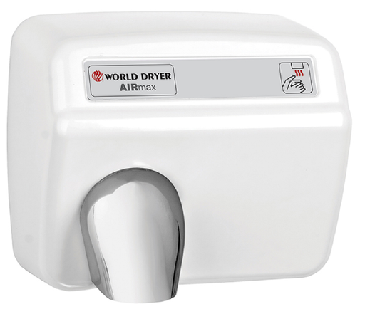 DXM54-974, AirMax World Dryer Automatic, Steel White (208V-240V)-Our Hand Dryer Manufacturers-World Dryer-208-240 volt AIRMAX-Allied Hand Dryer