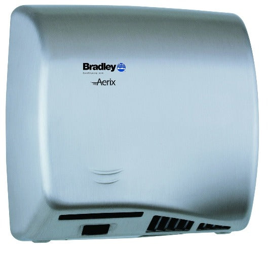 Bradley Aerix Model 2902-2874 Satin Stainless Steel Universal Voltage ADA-Our Hand Dryer Manufacturers-Bradley-Allied Hand Dryer